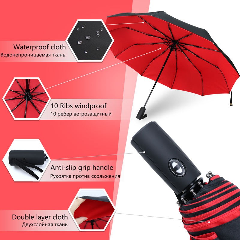 Windproof reverse-closing storm umbrella - product photo 10