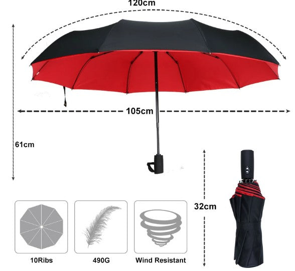 Windproof reverse-closing storm umbrella - product photo 17