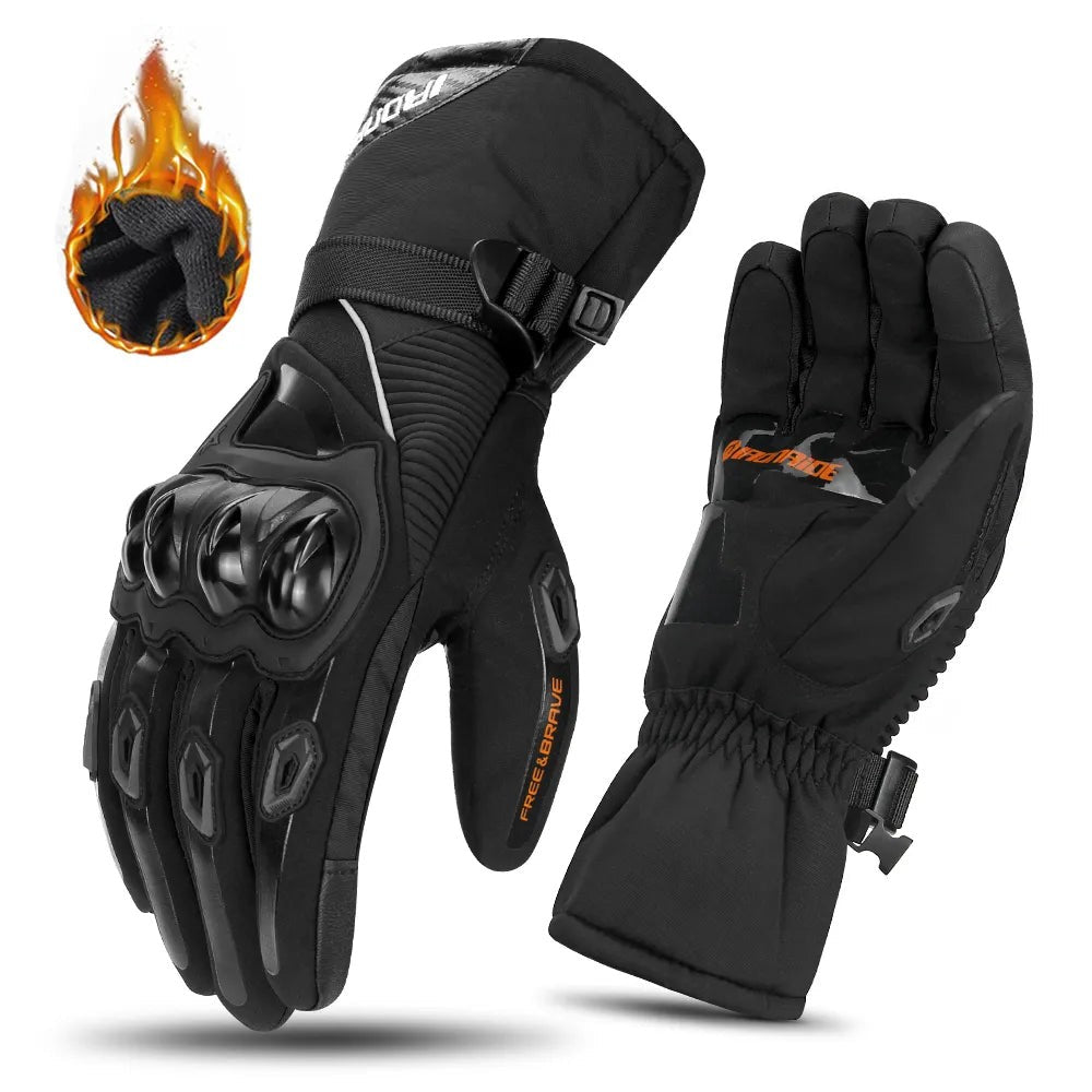 Insulated waterproof motorcycle gloves - product photo 1