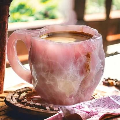 Mineral-effect handmade coffee mug - product photo 6
