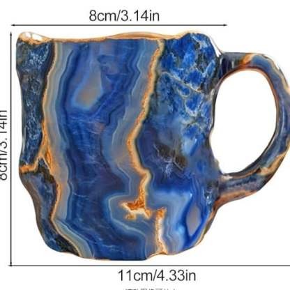 Mineral-effect handmade coffee mug - product photo 8
