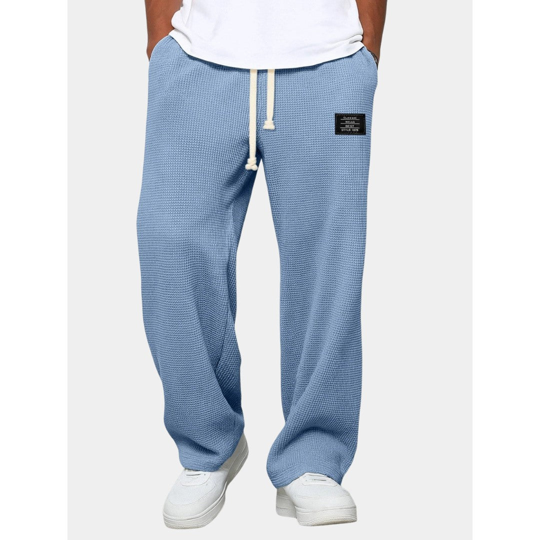 Man wearing the Gerard men's relaxed denim breathable pants, 11 view