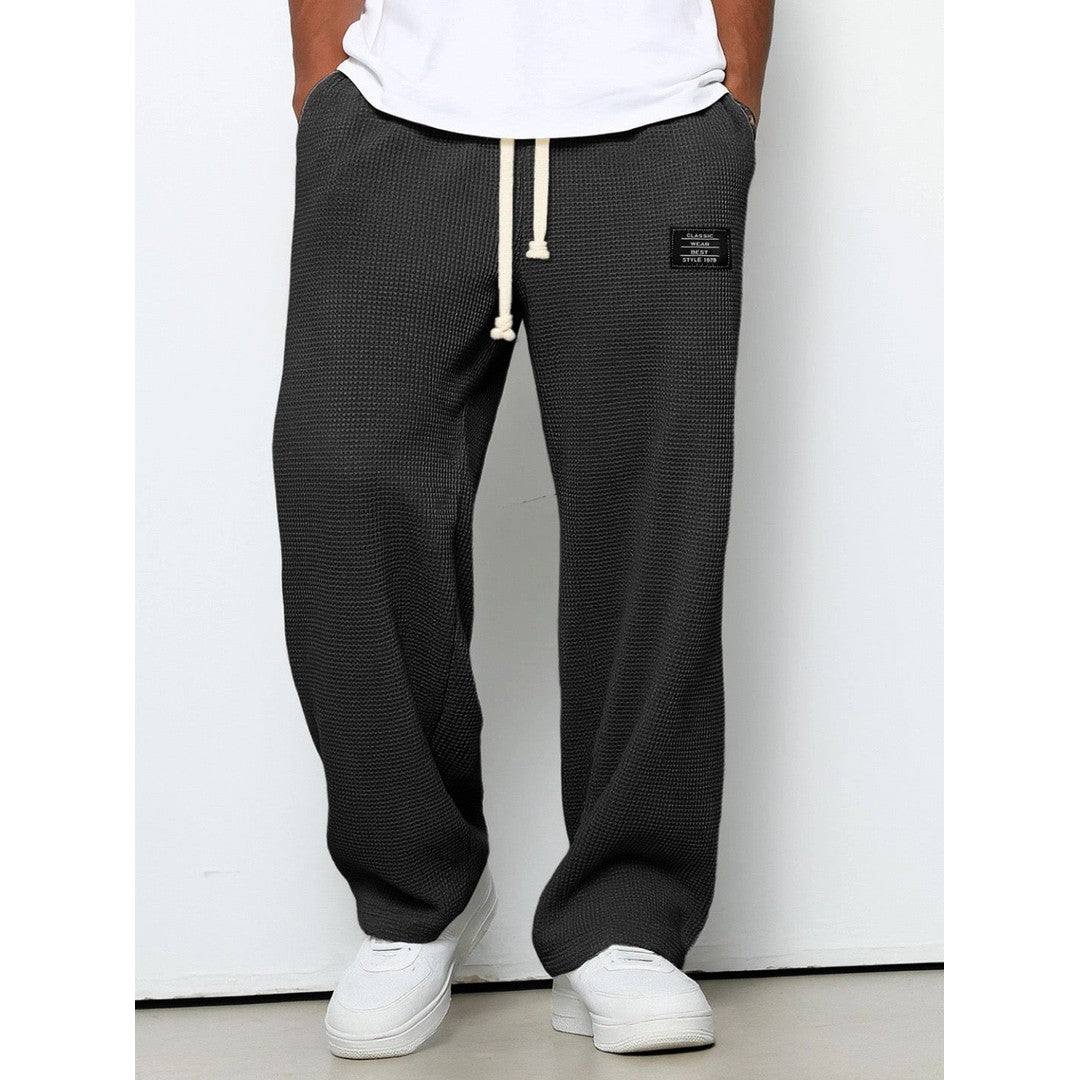 Man wearing the Gerard men's relaxed denim breathable pants, 7 view