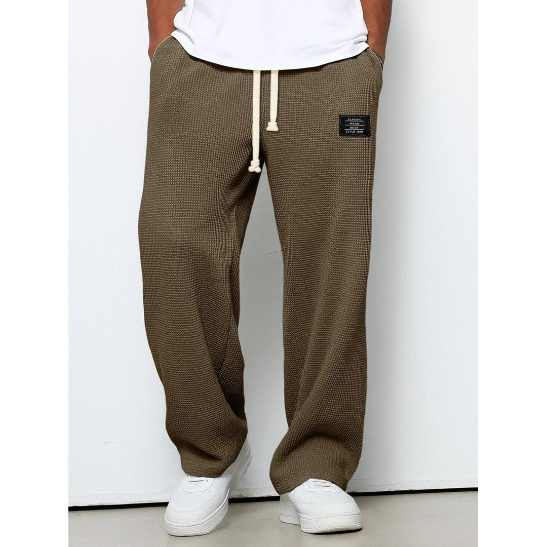Man wearing the Gerard men's relaxed denim breathable pants, 8 view