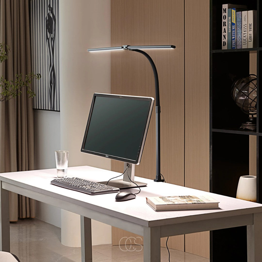 Clamp-on gooseneck LED desk lamp - product photo 4