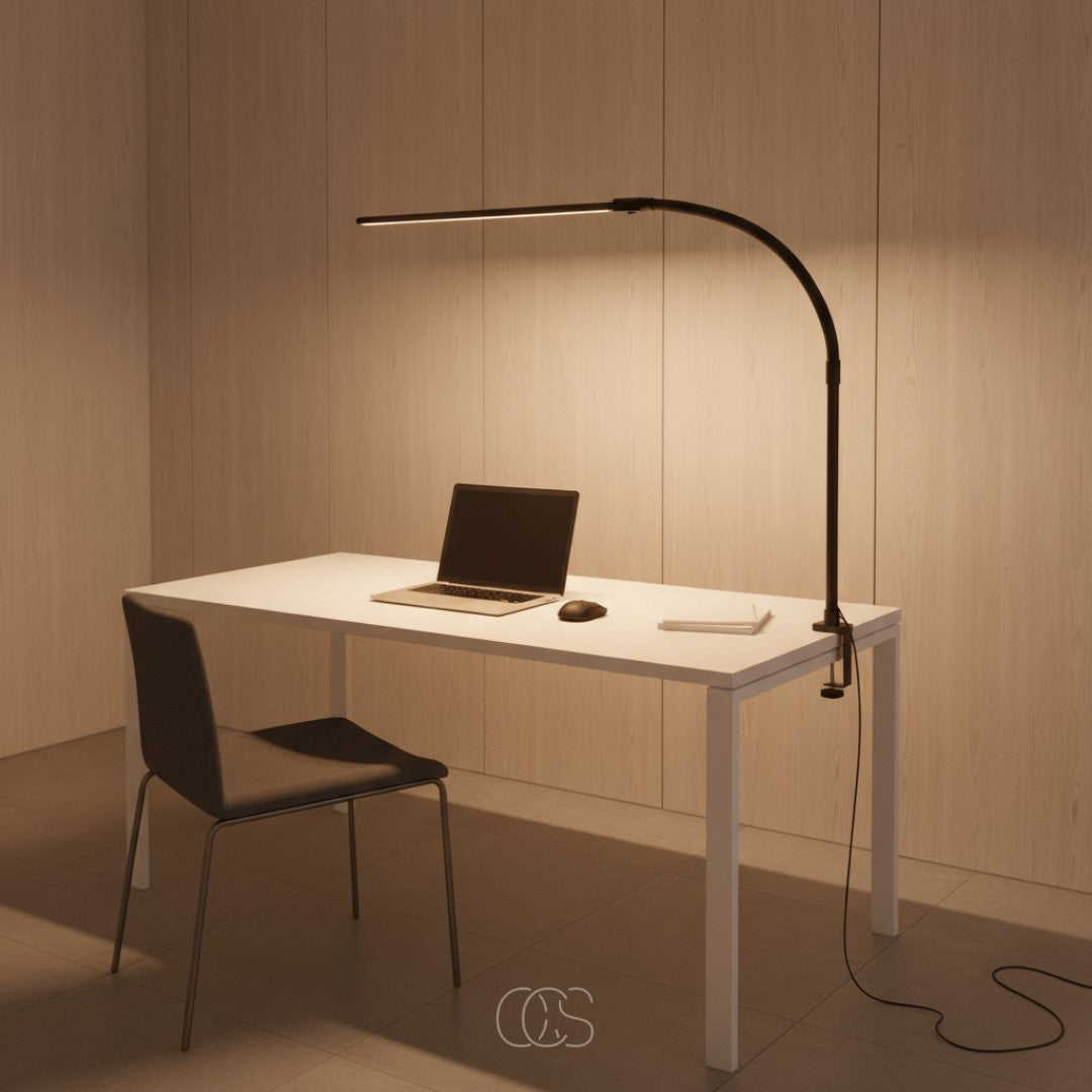 Clamp-on gooseneck LED desk lamp - product photo 6