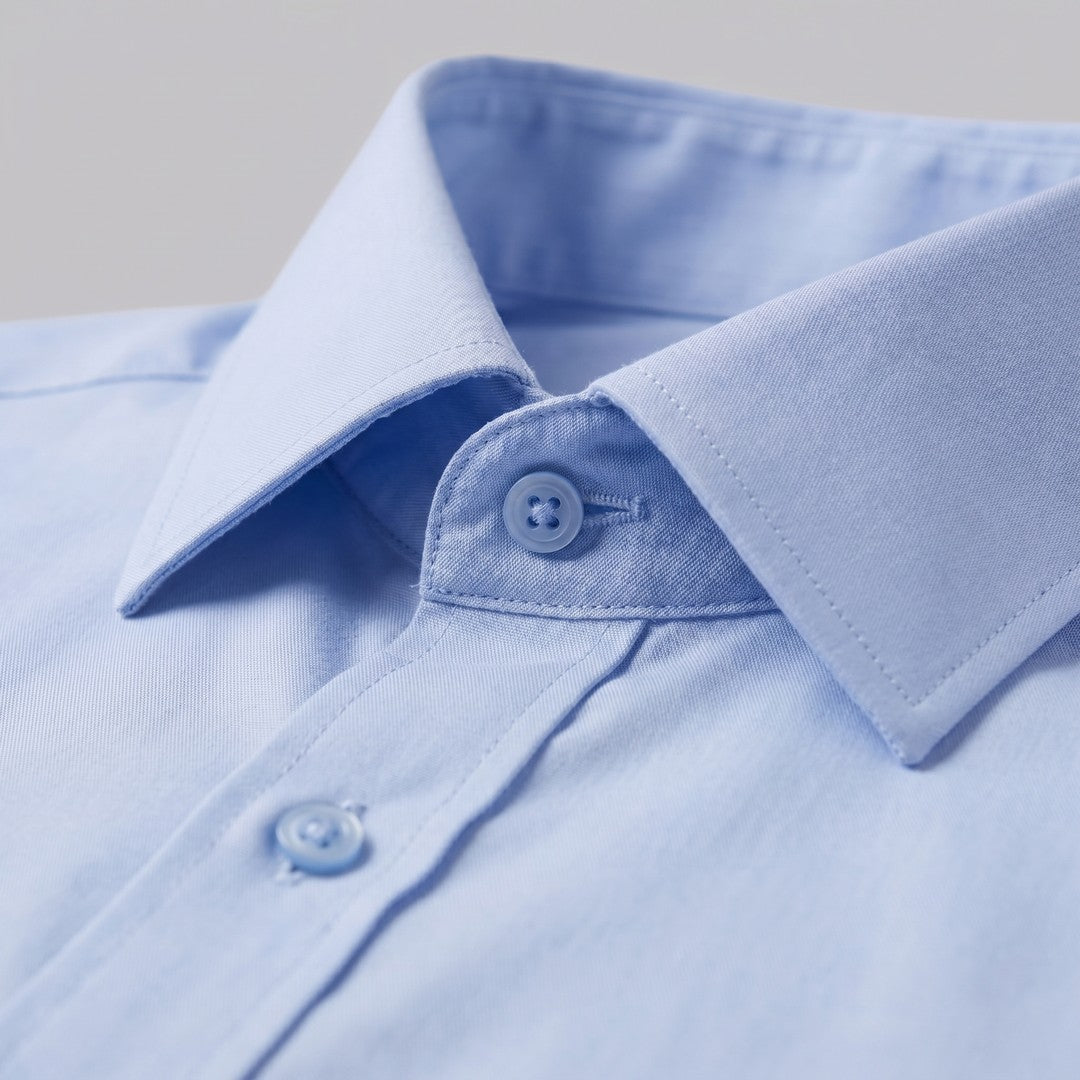 Man wearing the Grayson men's slim-fit polyester long-sleeve shirt, 20 view
