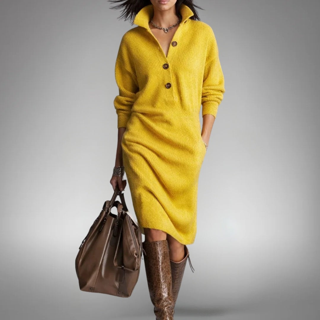 Woman wearing the Guinevere women's dress, 10 view