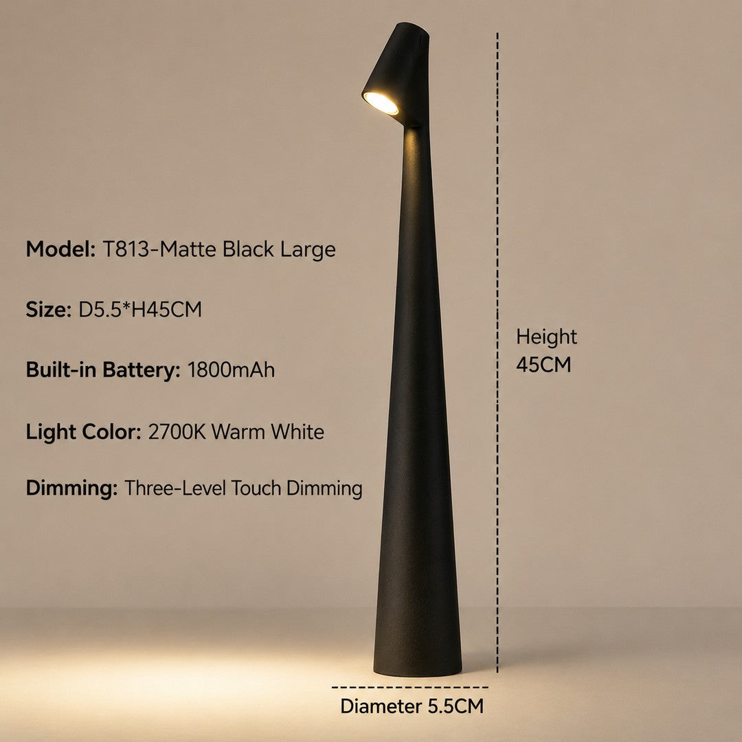 Cordless metal LED table lamp with touch dimming - product photo 18