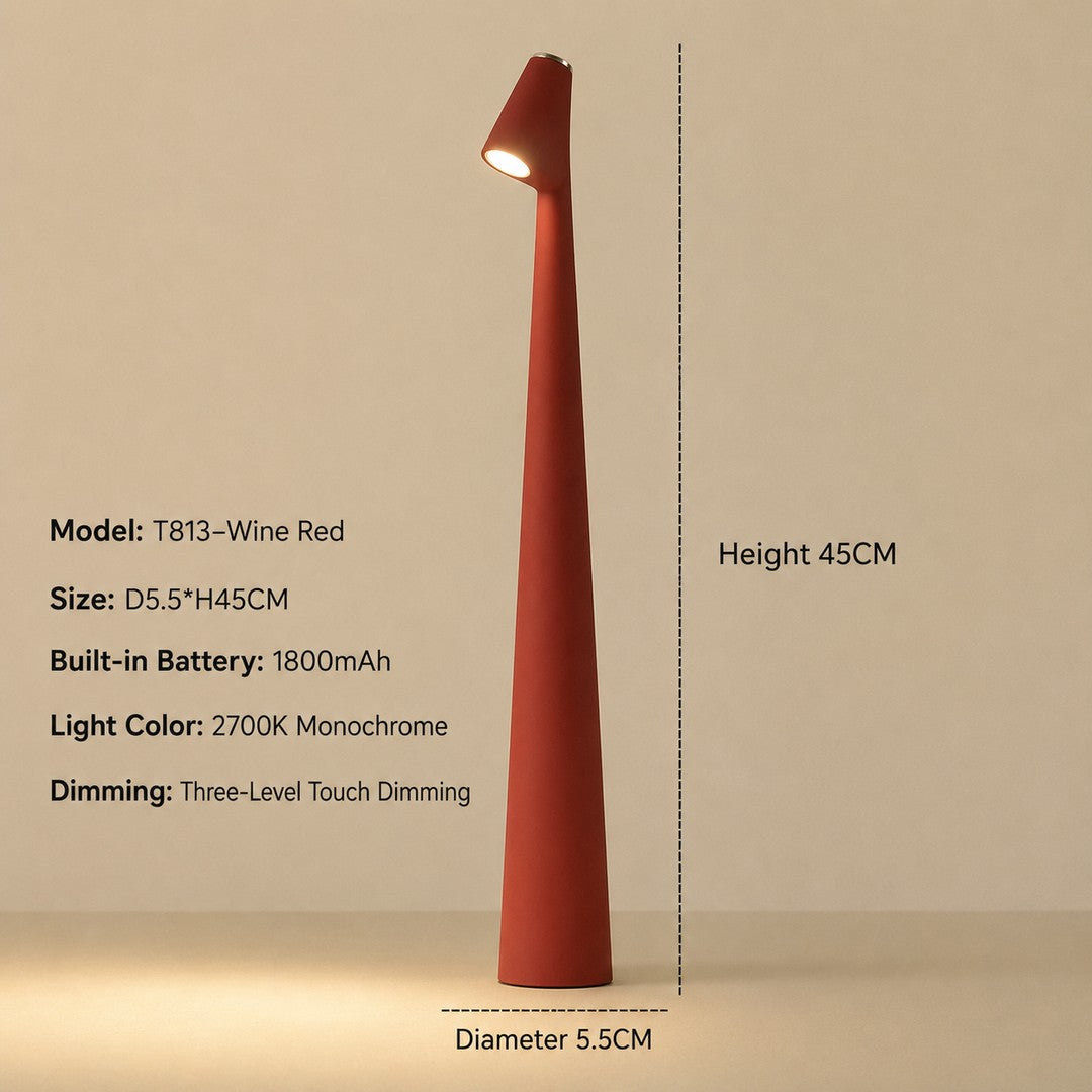 Cordless metal LED table lamp with touch dimming - product photo 19