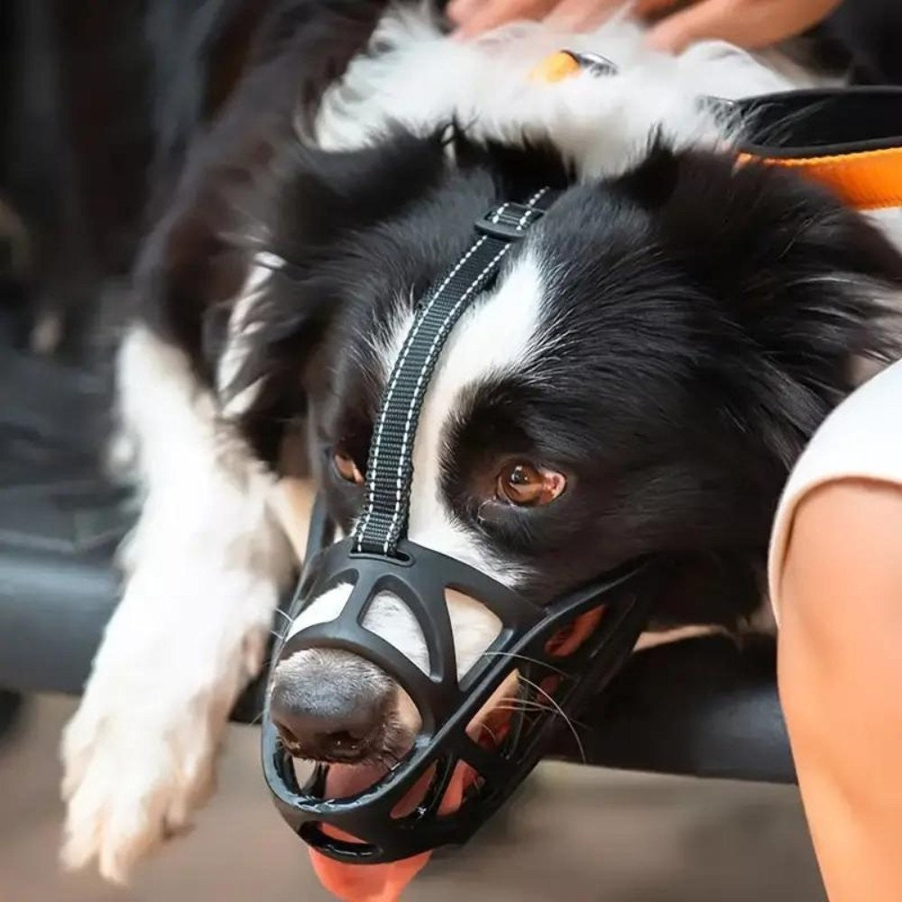 Soft breathable fabric dog muzzle - product photo 2