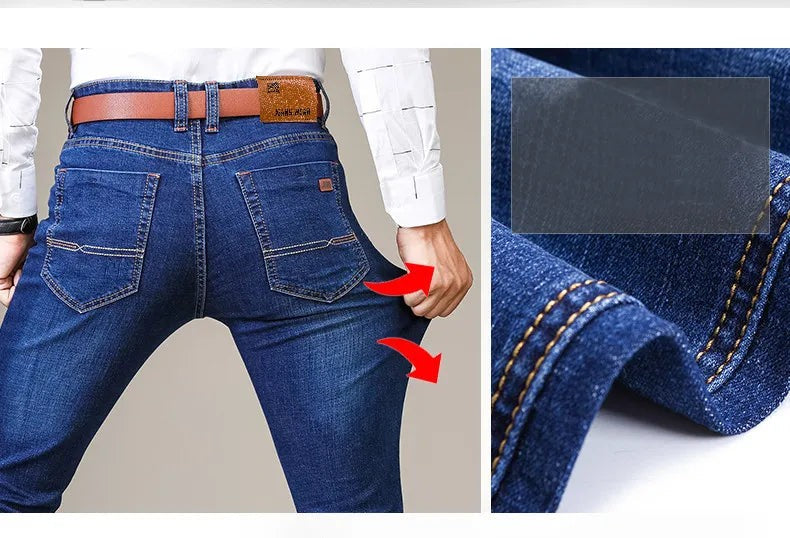 Men's straight-leg stretch jeans - product photo 10