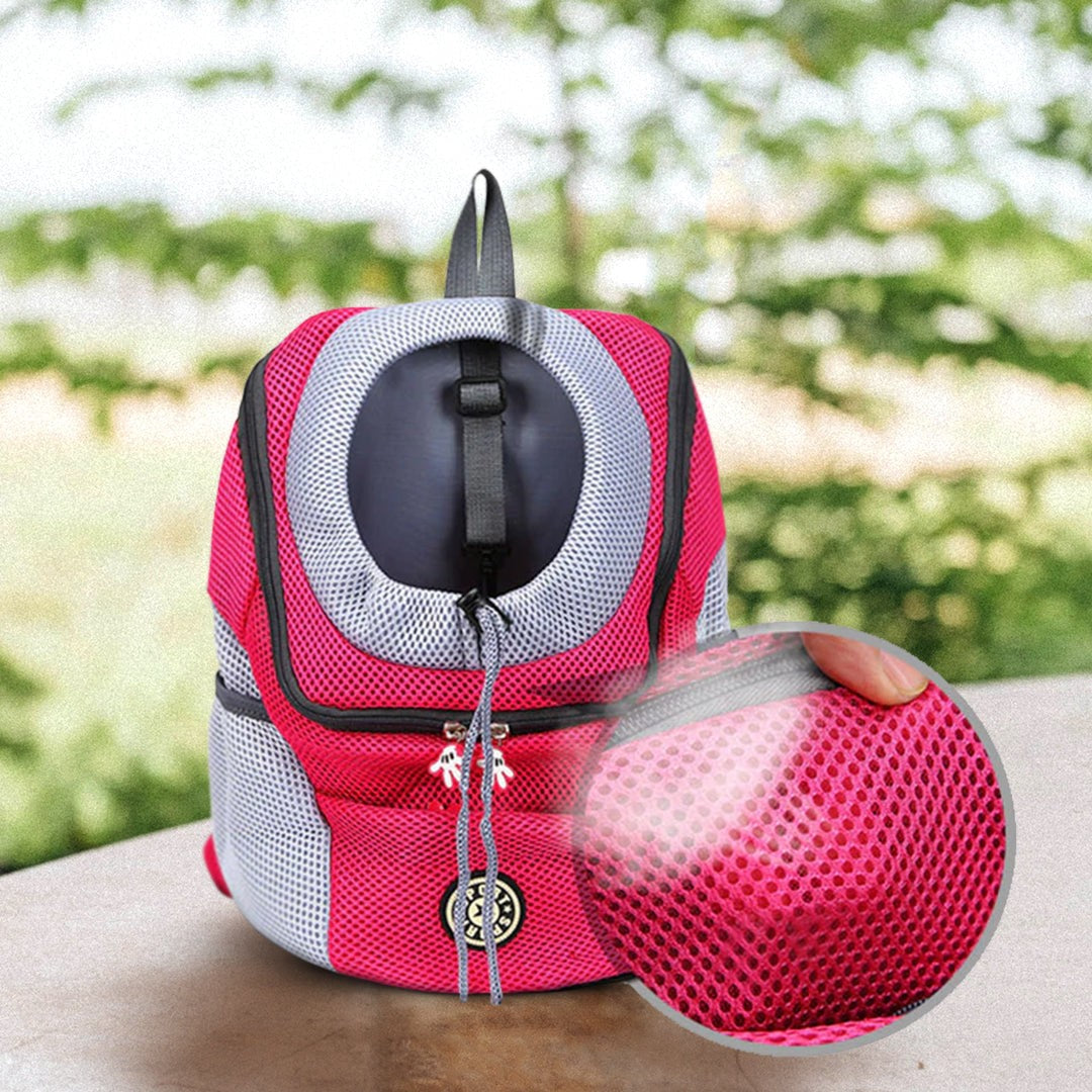 Dog carrier backpack with mesh panels - product photo 3