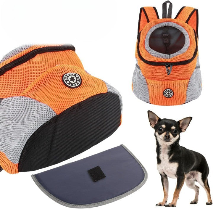 Dog carrier backpack with mesh panels - product photo 6