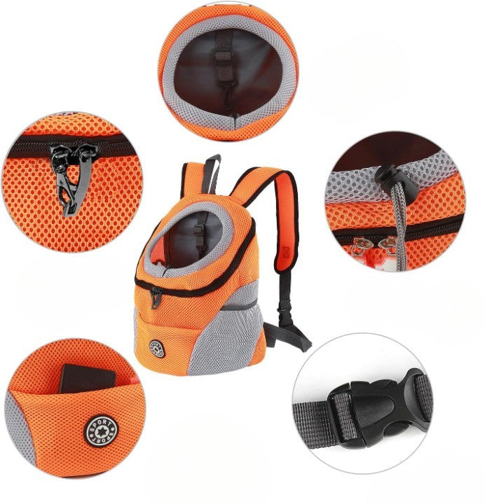 Dog carrier backpack with mesh panels - product photo 7
