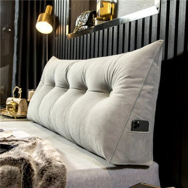 Wedge headboard cushion used as a reading backrest - product photo 2