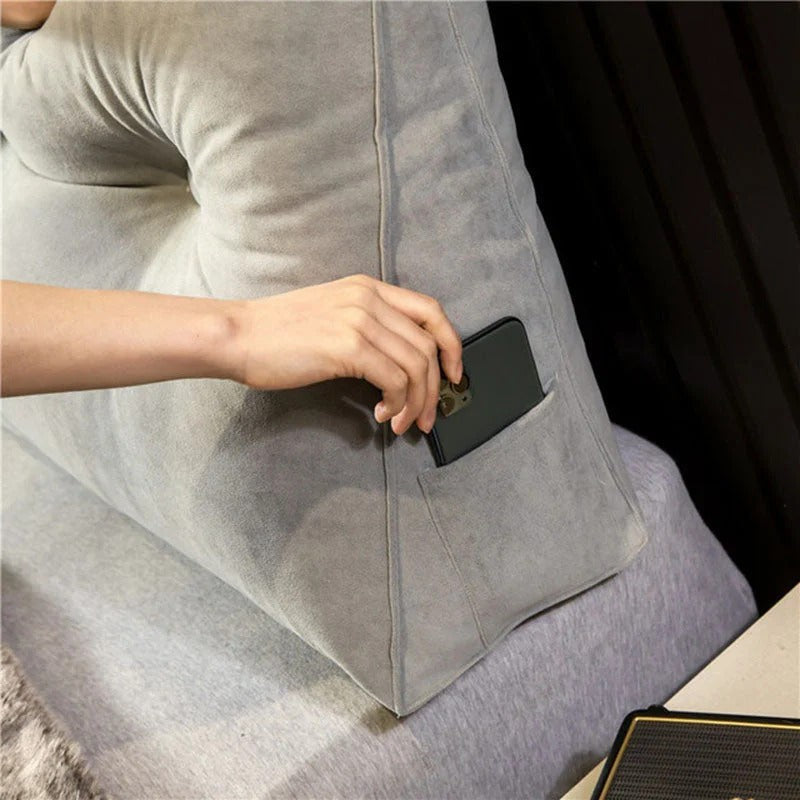 Wedge headboard cushion used as a reading backrest - product photo 3