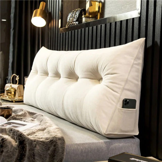 Wedge headboard cushion used as a reading backrest - product photo 4