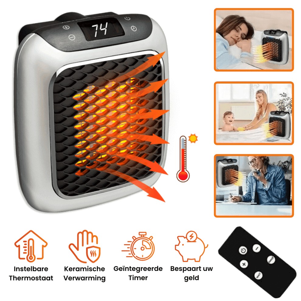 Compact ceramic mini fan heater - product photo 1
