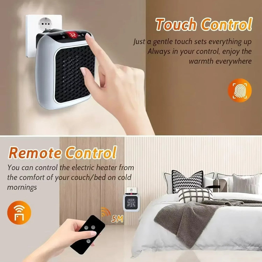 Compact ceramic mini fan heater - product photo 2