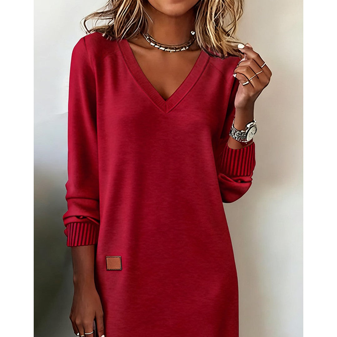 Man wearing the Heath men's v-neck sweater, 8 view