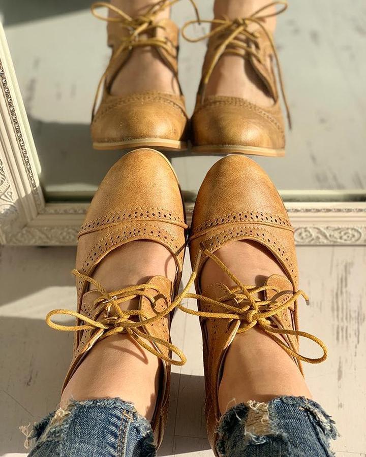 Nora | Women's Orthopedic Lace-Up Block Heel Shoes