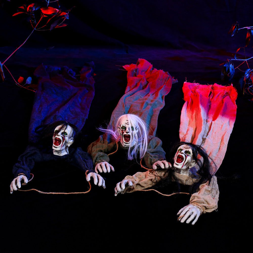 Hanging fabric ghost Halloween decoration - product photo 3