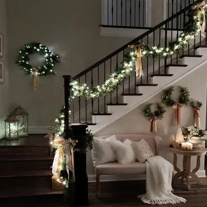Copper wire LED Christmas tree string lights - product photo 2