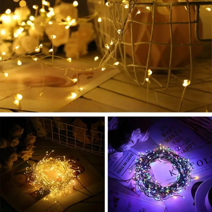 Copper wire LED Christmas tree string lights - product photo 4