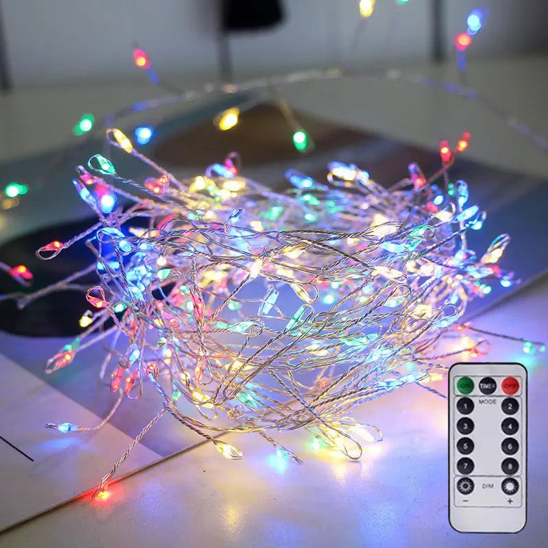 Copper wire LED Christmas tree string lights - product photo 9