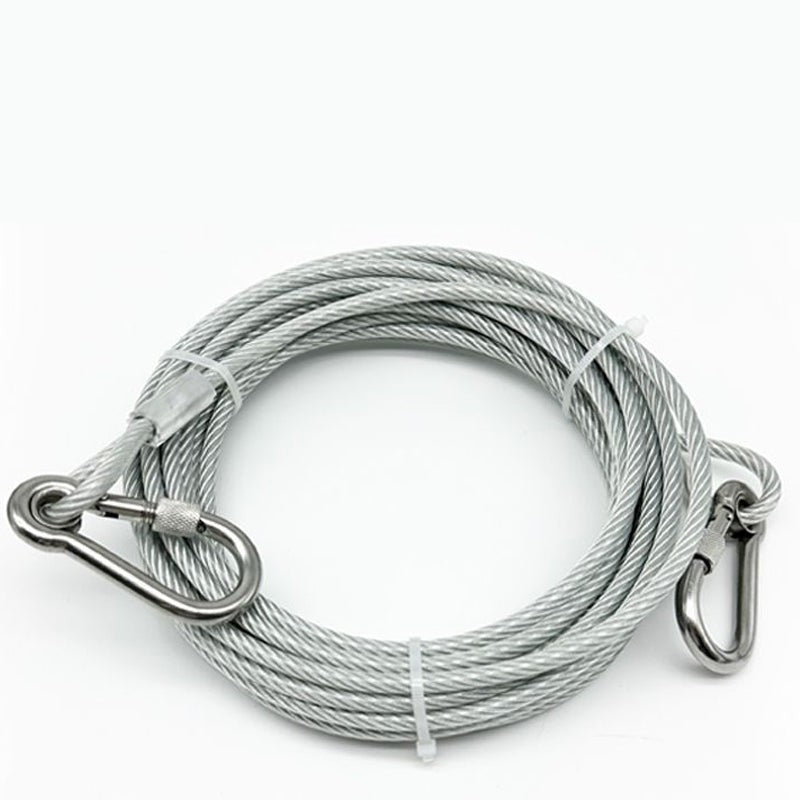 Chew-resistant steel cable dog tether - product photo 9