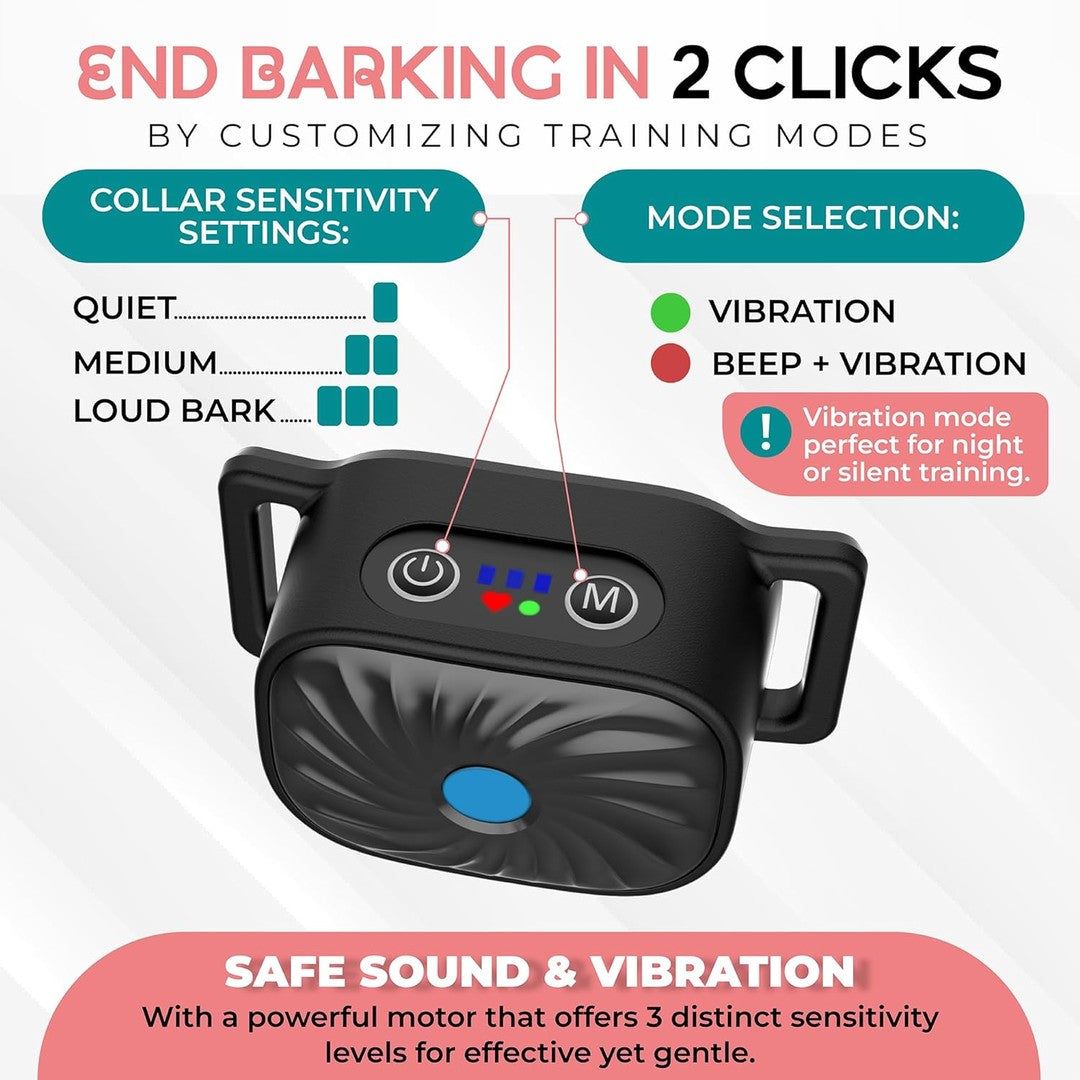 Sound and vibration bark training collar - product photo 6