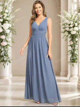 Soraya | Women's Sleeveless V-Neck Chiffon Maxi Dress