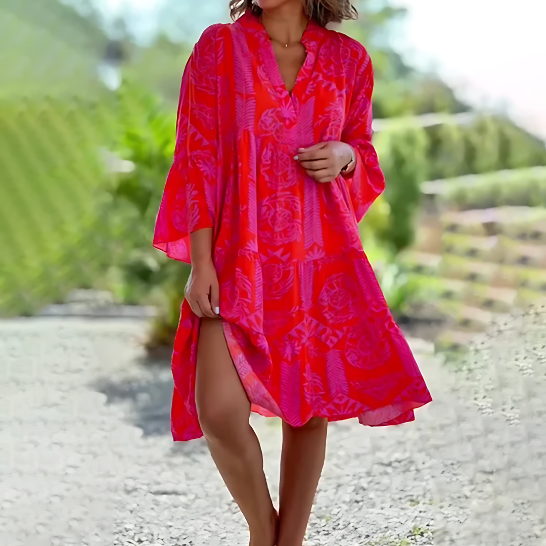 Liora | Women's Tiered Floral Flowing Summer Dress