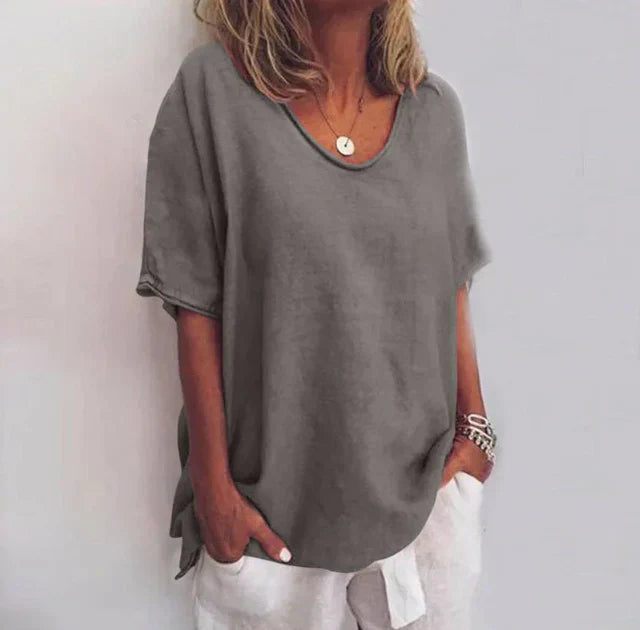 Dalia | Women's Relaxed V-Neck Blouse