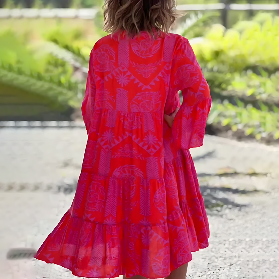 Liora | Women's Tiered Floral Flowing Summer Dress