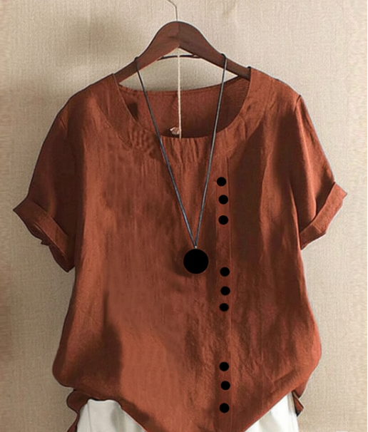 Senna | Women's Linen Tunic Loose Fit Blouse