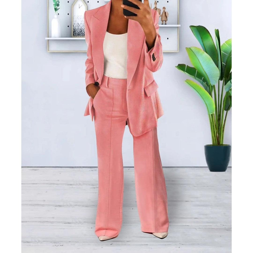 Woman wearing the Imogen women's straight-leg pants, 7 view