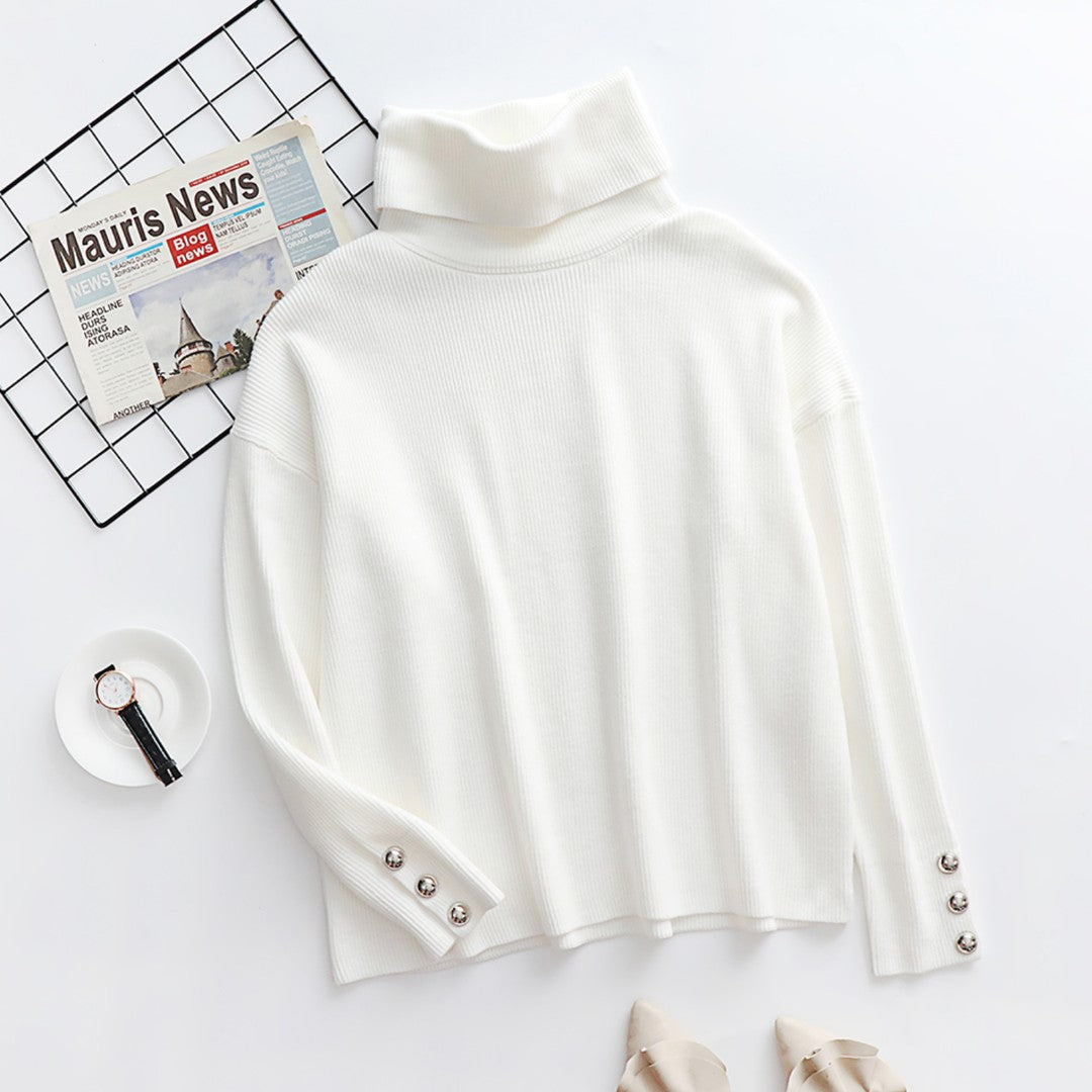 Women's fitted roll-neck jumper - product photo 11