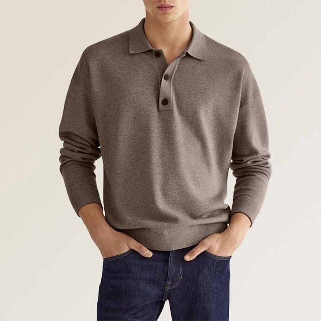 Man wearing the Jonathan men's polo shirt, 8 view