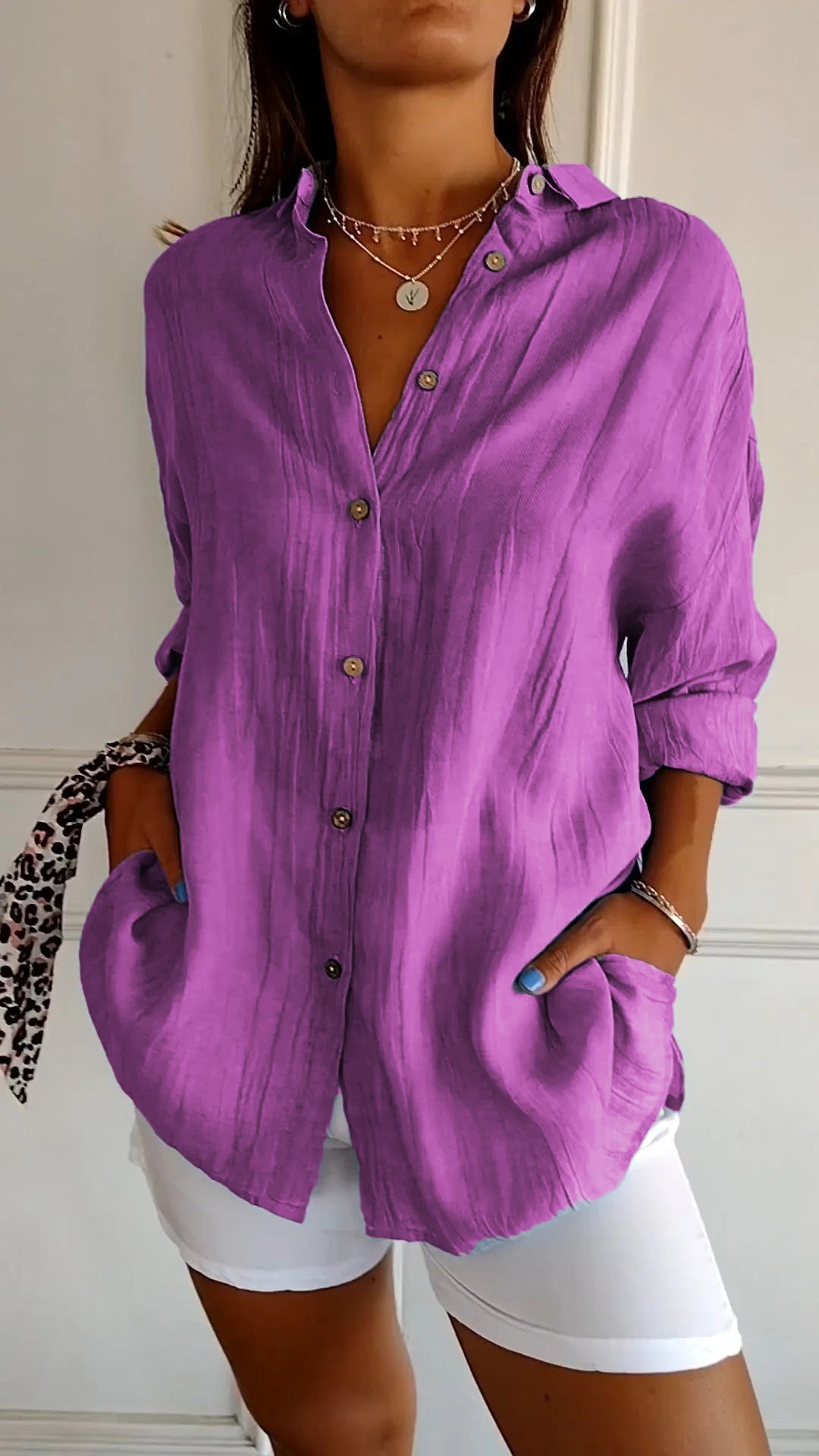 Noelle | Women's Long Sleeve Button Up Shirt