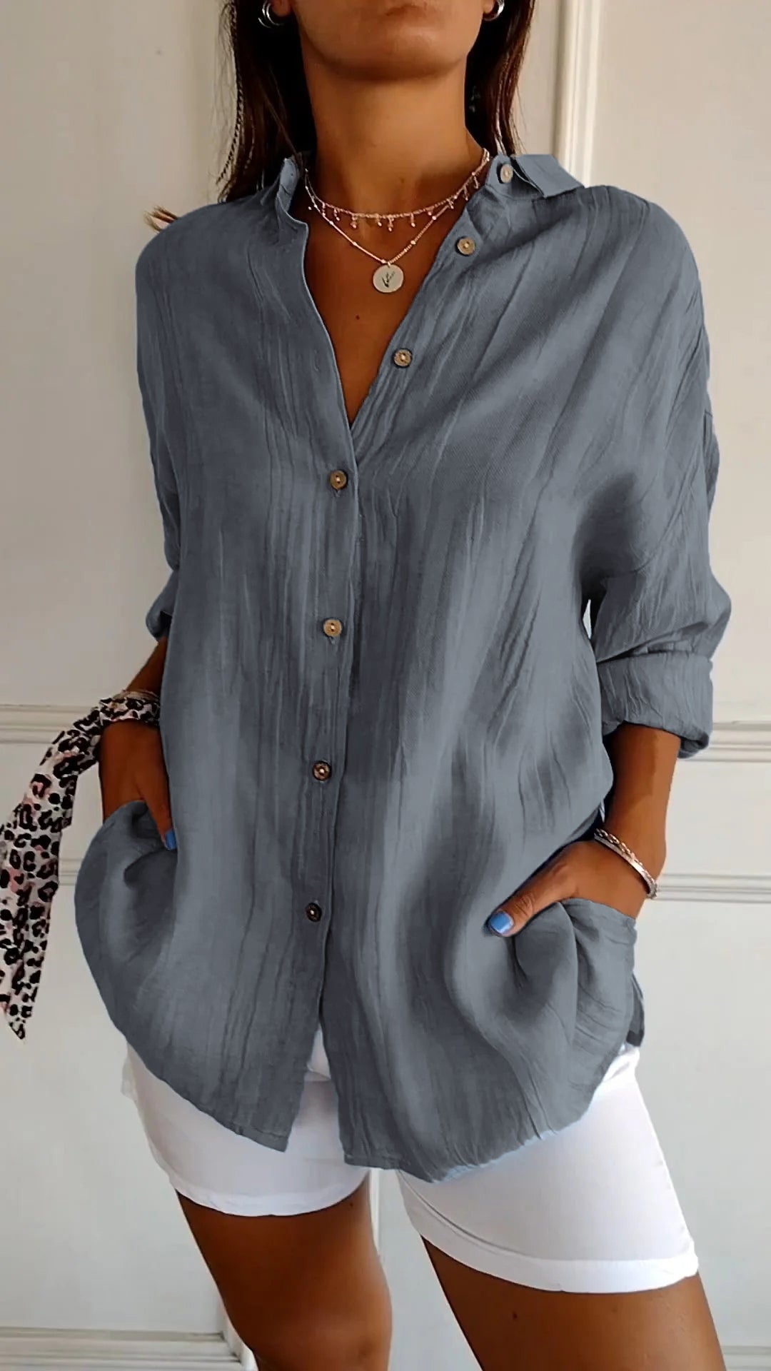 Noelle | Women's Long Sleeve Button Up Shirt