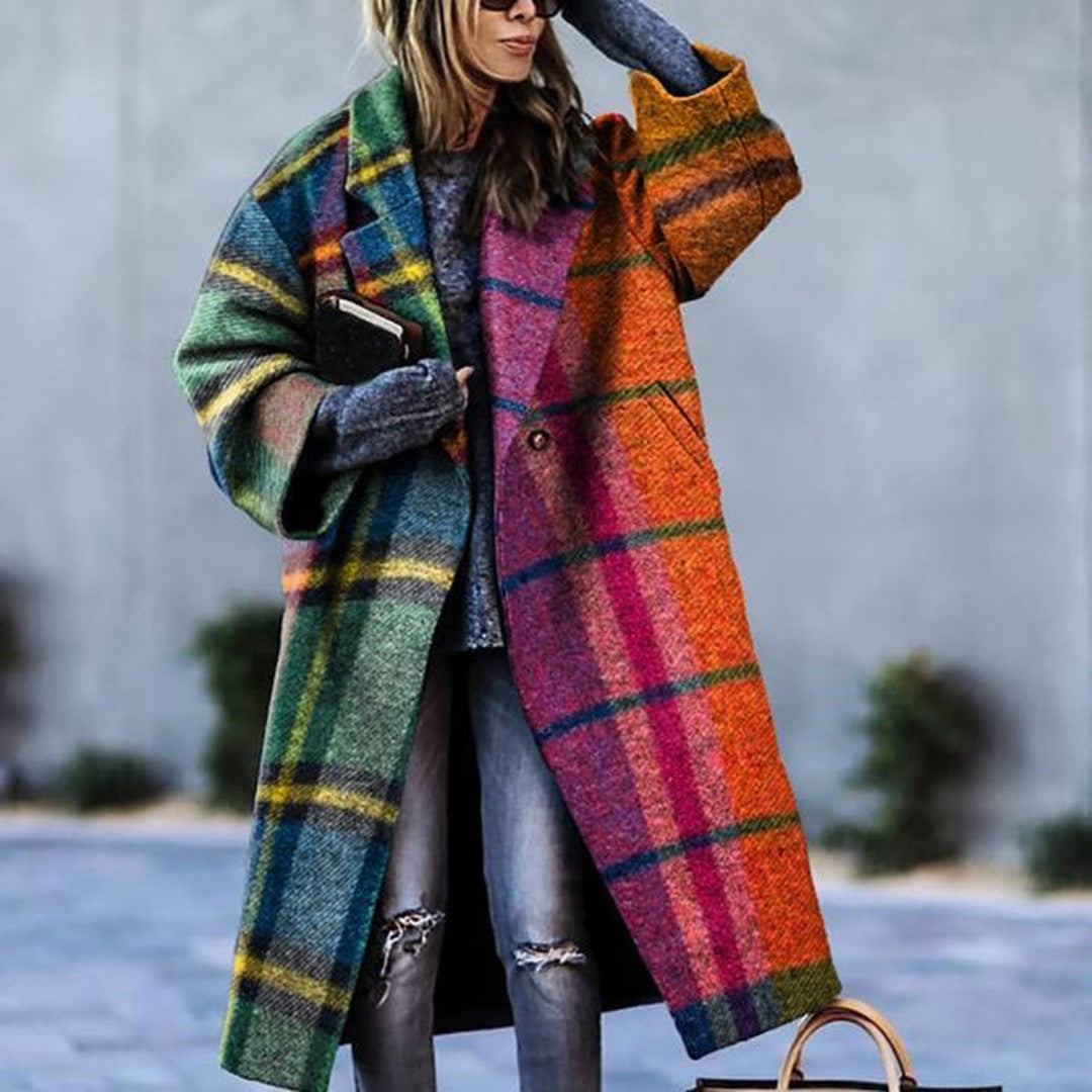 Woman wearing the June women's oversized pocket detail bag, flatlay view