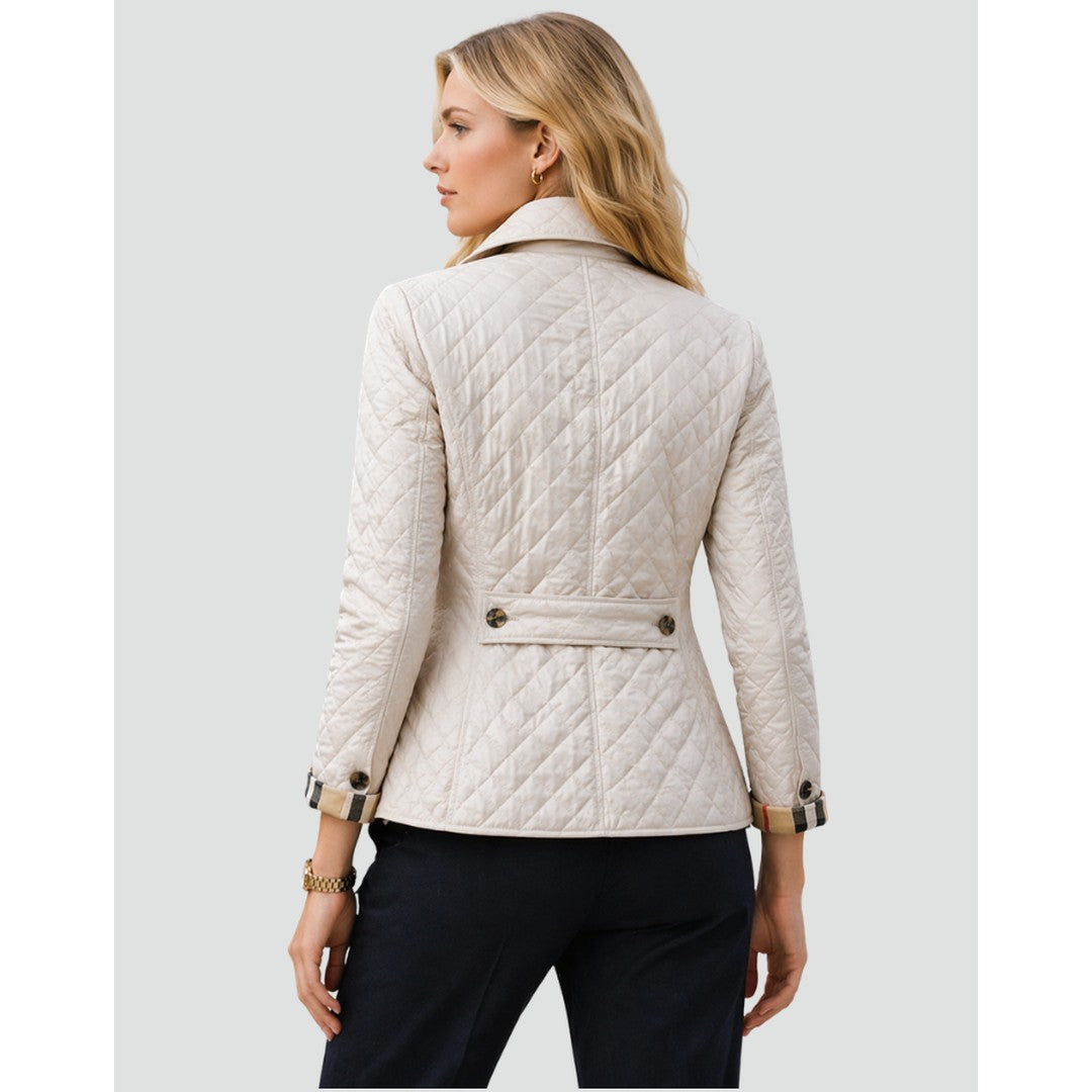 Woman wearing the Junia women's quilted coat, 8 view
