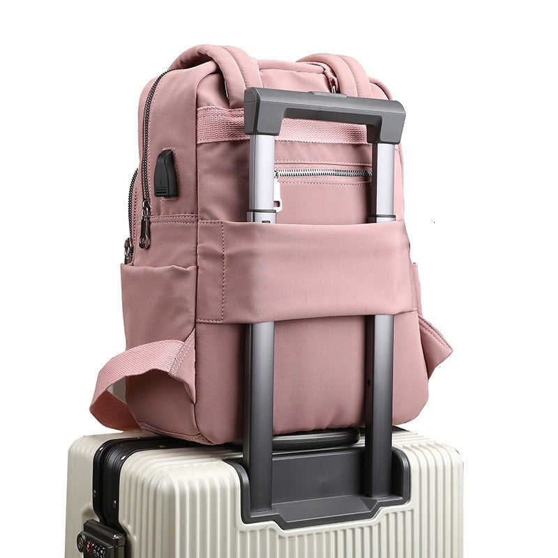 Water-resistant anti-theft backpack with a USB charging port - product photo 1