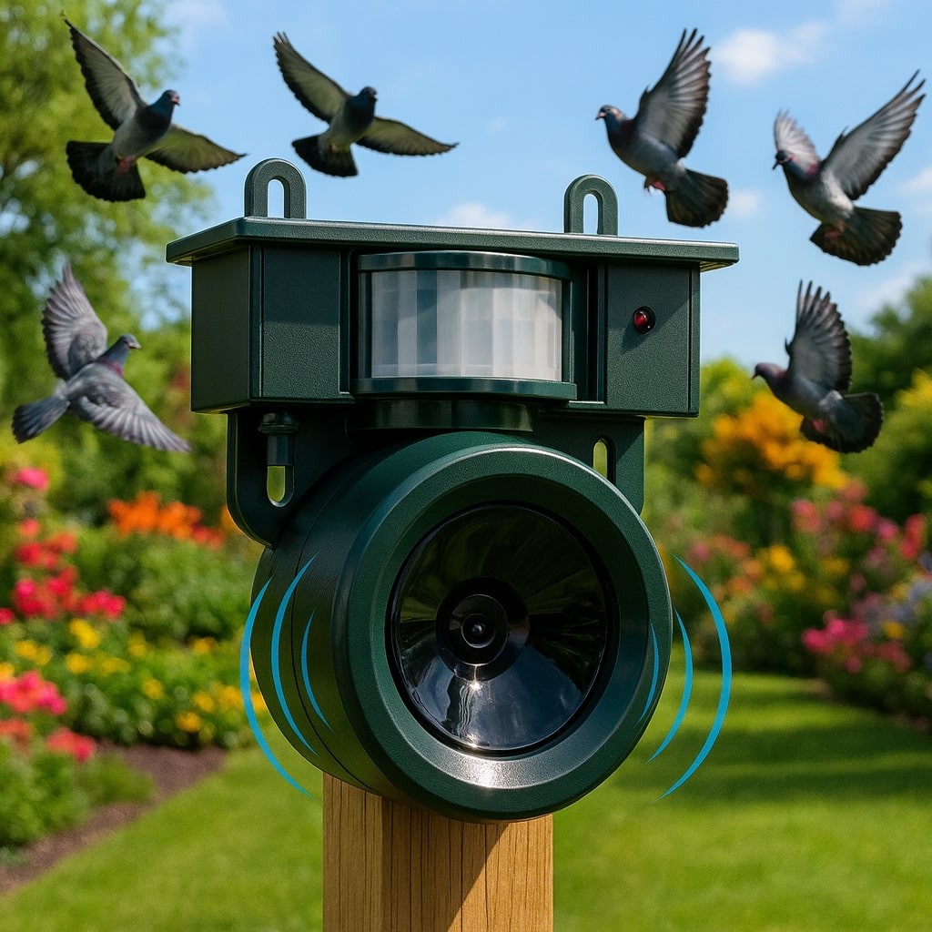 Solar motion-activated bird deterrent - product photo 1
