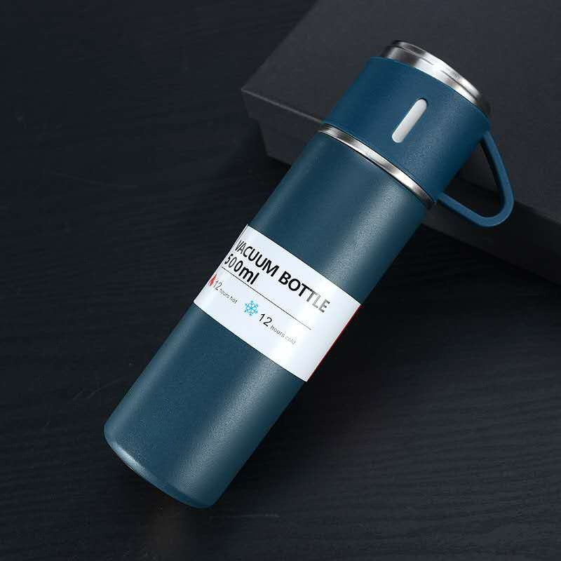 Stainless steel vacuum flask with cups - product photo 11