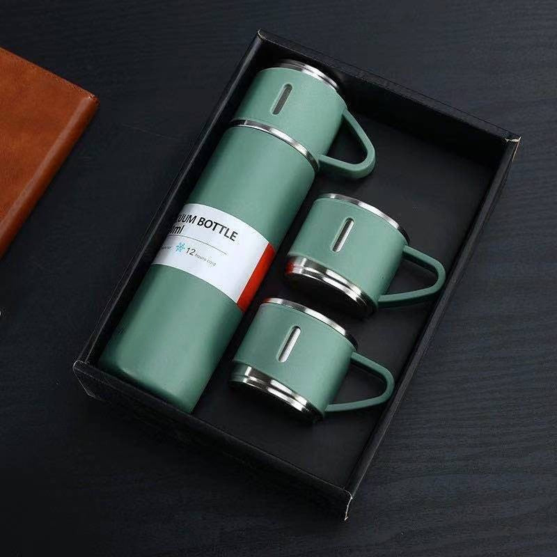 Stainless steel vacuum flask with cups - product photo 9