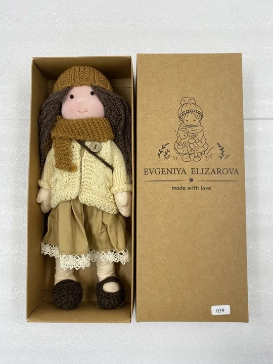 Handmade Waldorf soft doll with knitted clothes - product photo 5