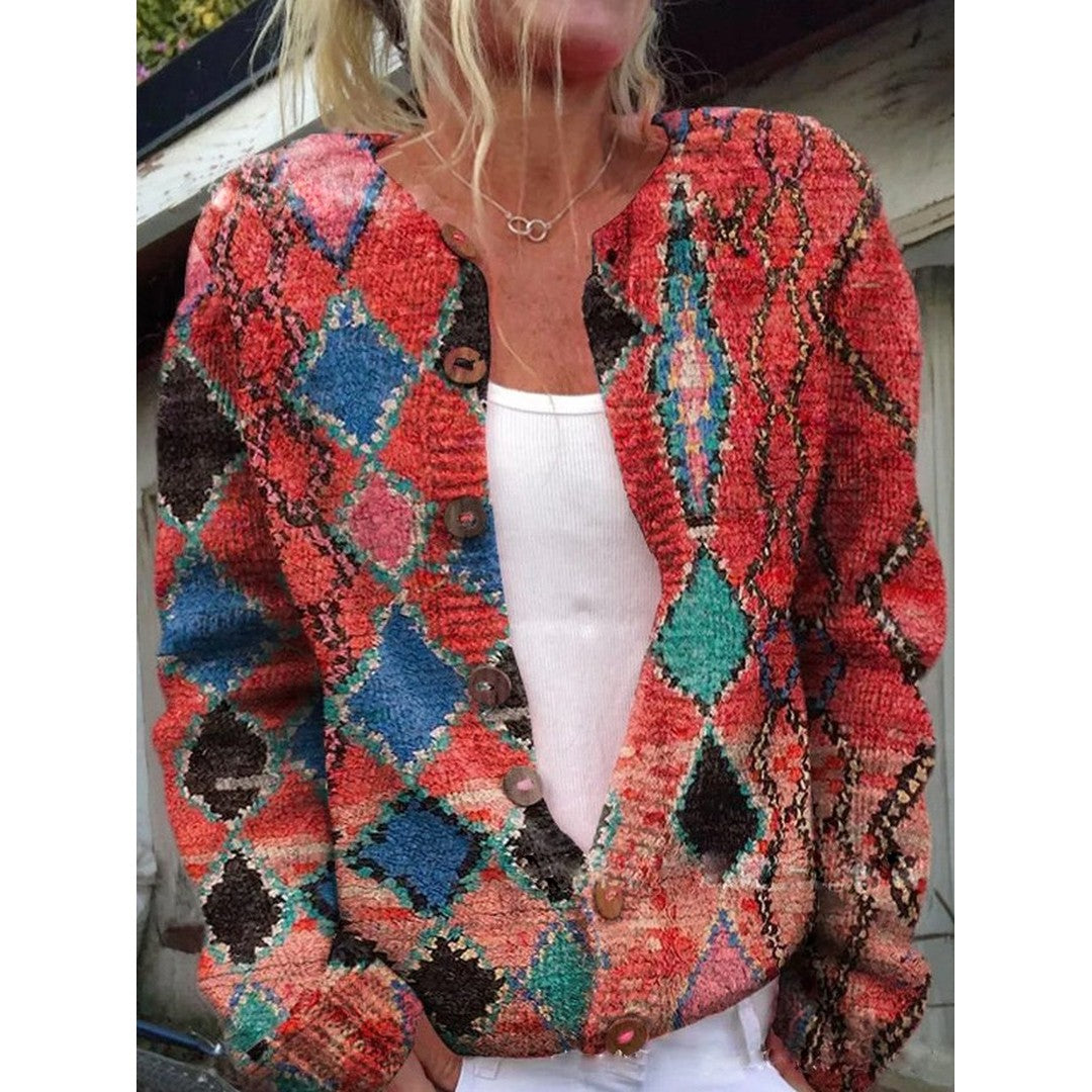 Woman wearing the Lana women's casual long-sleeve sweater, 7 view